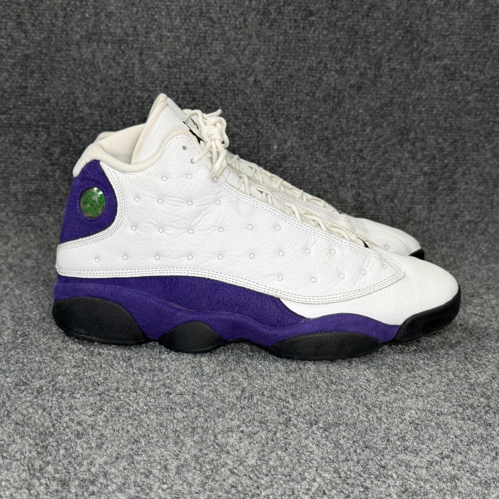 Jordan 13 Retro Shoes Men's 12 White Purple‎ Lakers Athletic Hooping Sneakers